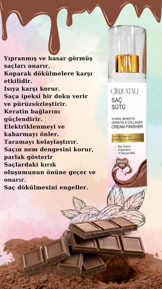 ÇİKOLATA KOKULU SAÇ SÜTÜ 200 ML